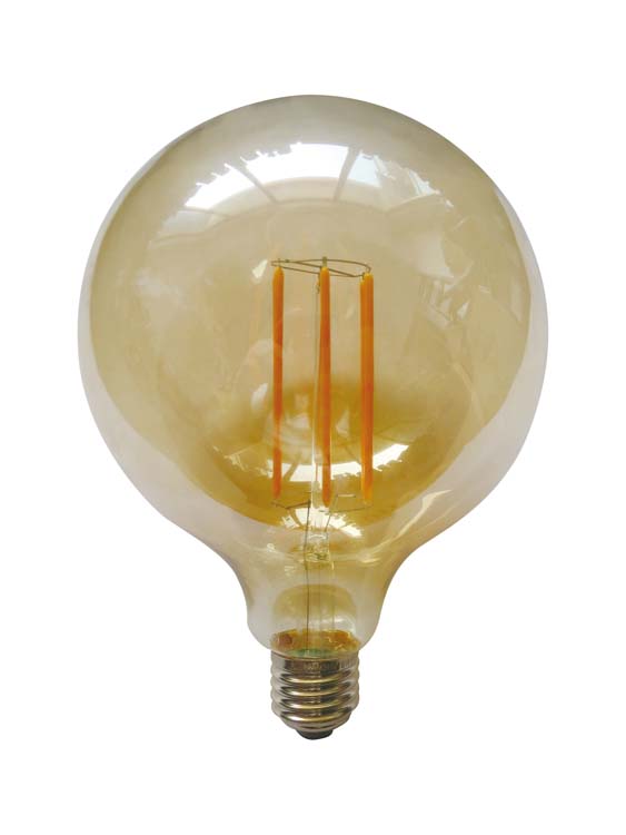 LED lamp E27 5W 600LM globe vintage gold diam 95mm