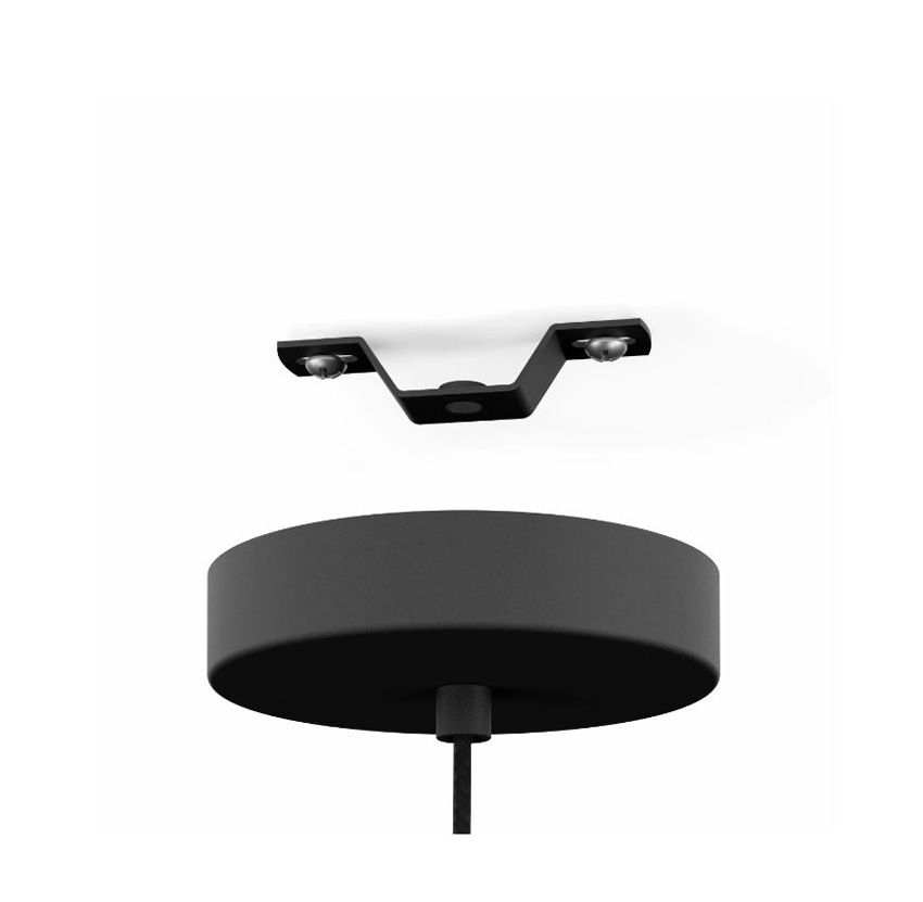 Suspension - noir - Ø22xH110cm - dimmable - E27 - 1x40W - ampoule non incluse
