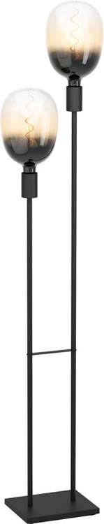 Vloerlamp Indra - zwart - 110cm - 2xE27