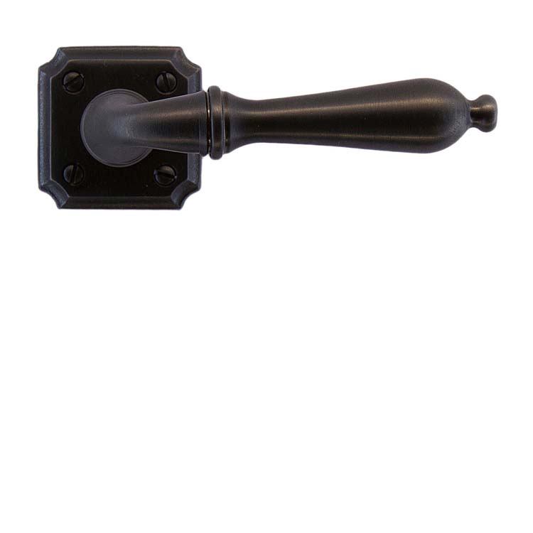 Poignée de porte roselle carbon noir sans rosace