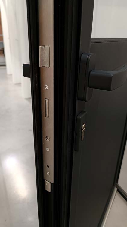 Buitendeur alu Aveiro zwart R 960X2180 mm