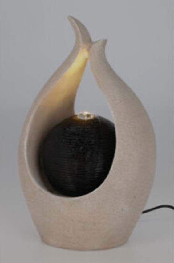 Fontein abstract met LED