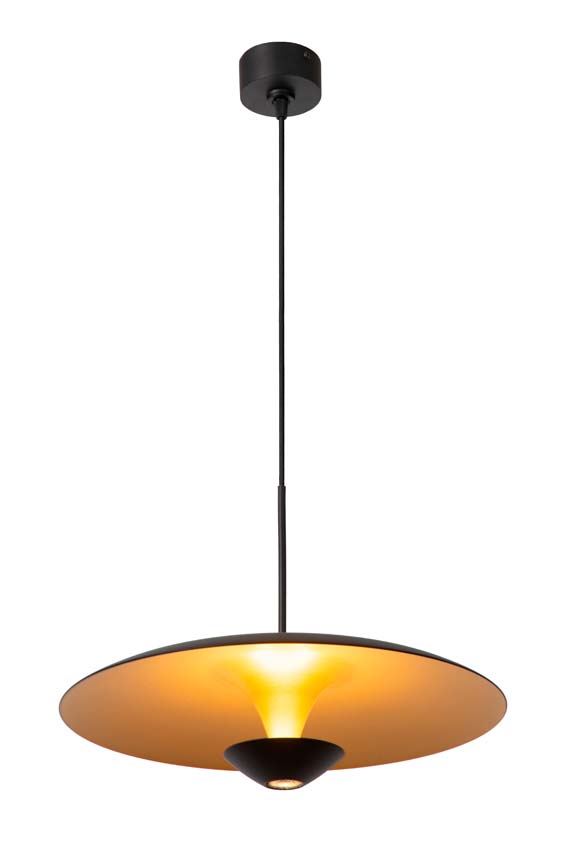 Lucide Premium KENNETH - Suspension - Ø 40 cm - LED Dim. - 1x12W 2700K - Noir