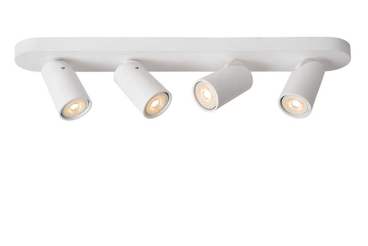 Lucide XYRUS - Plafondspot - LED Dim to warm - GU10 - 4x5W 3000K/2200K - Wit