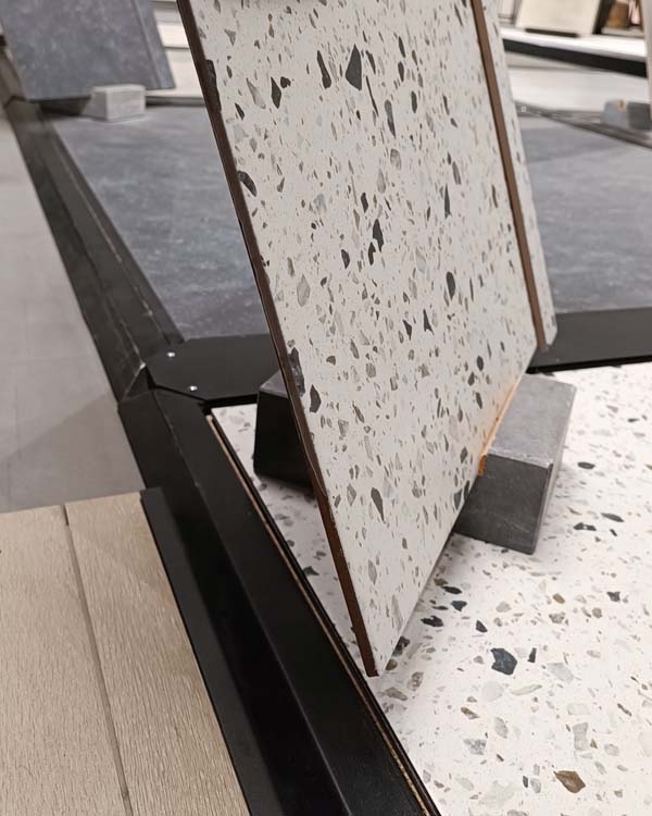 Carrelage Terrazzo minimal white-grey 60 x 60 cm