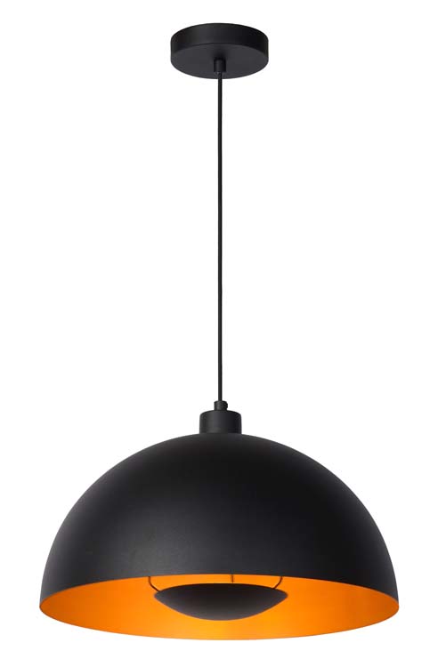 Lucide SIEMON - Hanglamp - Ø 40 cm - 1xE27 - Zwart
