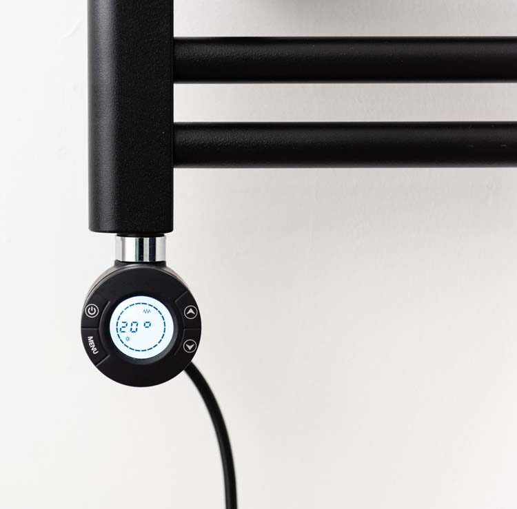 Elément chauffant électrique et digital noir 1200 watt