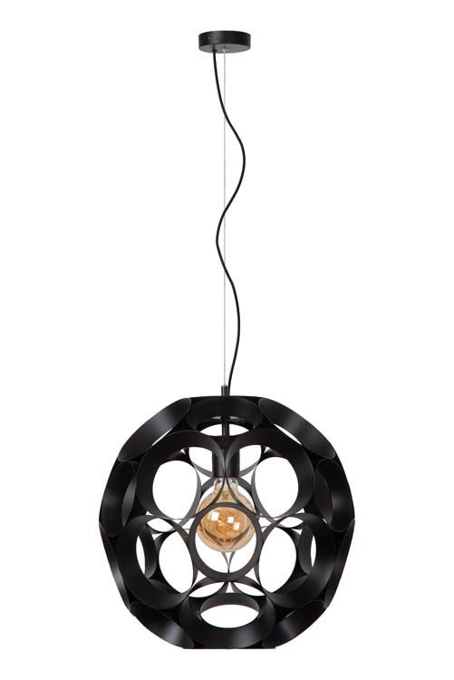Lucide HANNELORE - Hanglamp - Ø 40 cm - 1xE27 - Zwart
