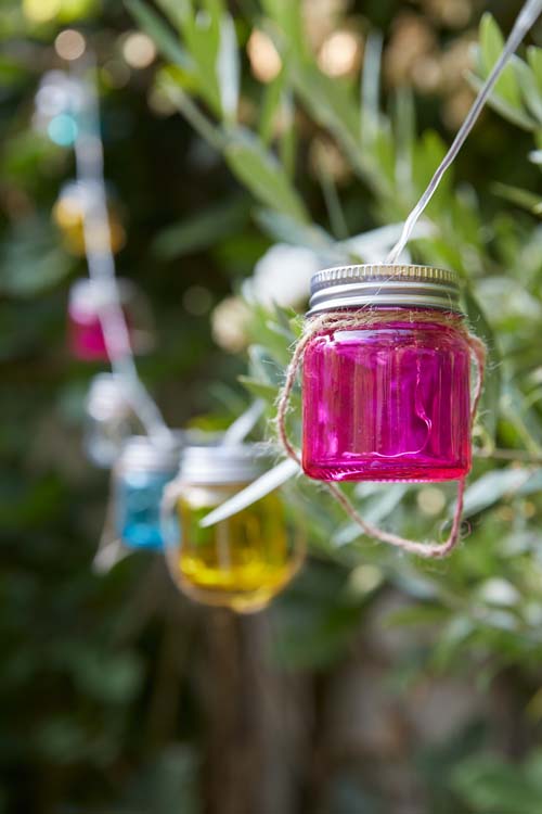 Solar cordon lumineuse Belluno 8 lampes couleur