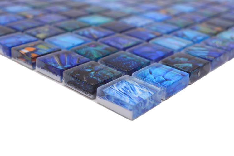 Mosaïque Crystal Wildlife bleu brillant 29,8x29,8cm