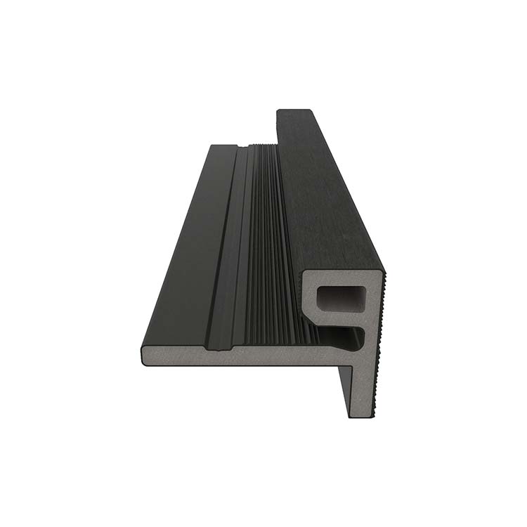 Eindprofiel line up outdoor composiet zwart 7x5x300cm