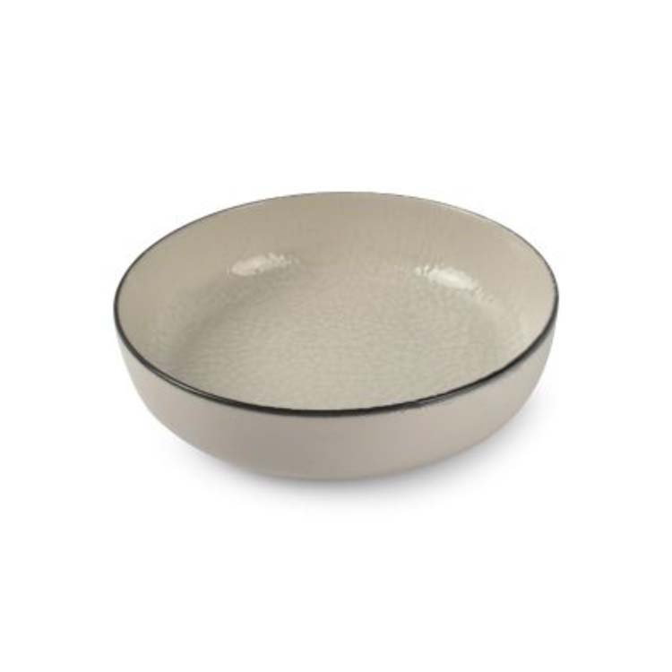 Diep bord Gravel wit 18,5 x H 5 cm