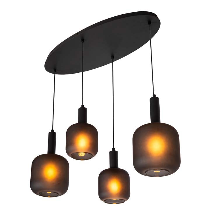 Lucide ELOISE - Suspension - 4xE27 - Noir