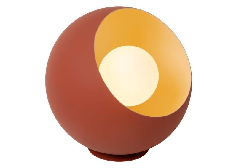 Lampe de table - Ø20cm - 1xE27 - Terre cuite