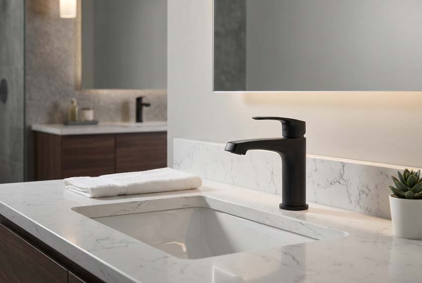 Lavabokraan Stijn zwart