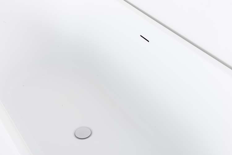 Baignoire d'angle Chris mat blanc nervurée gauche 170x80cm