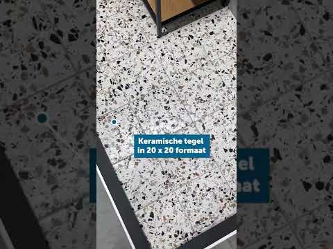 Tegel Terrazzo look bianco macro 20x20cm Tegel Terrazzo look bianco macro 20x20cm