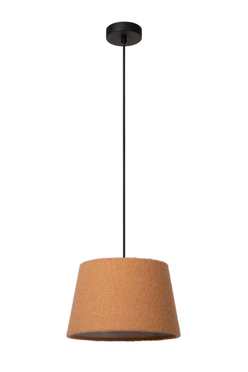 Lucide WOOLLY - Hanglamp - Ø 28 cm - 1xE27 - Okergeel