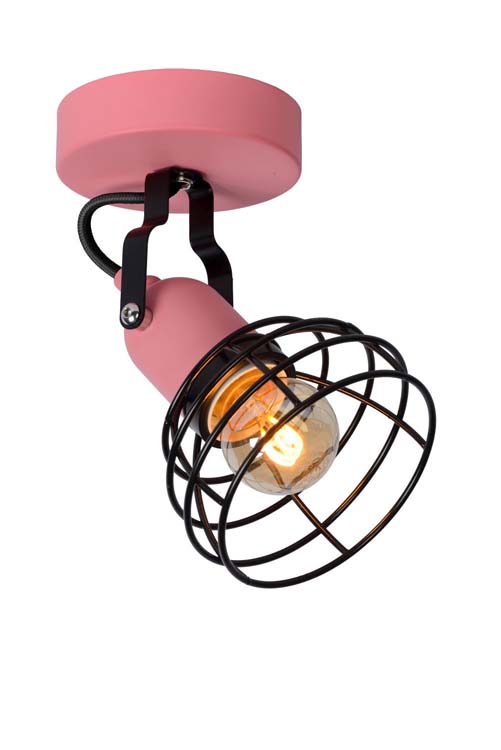 Lucide PAULIEN - Spot mural Chambres d'enfant - 1xE27 - Rose