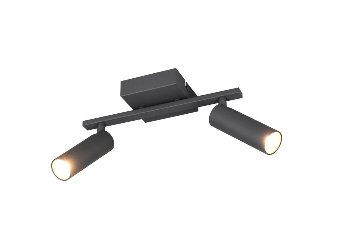 Opbouwspot - antraciet - 28x15x17cm - dimbaar - 2xGU10 max. 5W