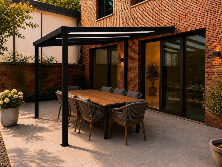 Toiture de terrasse Shadow noir 4x2,5m