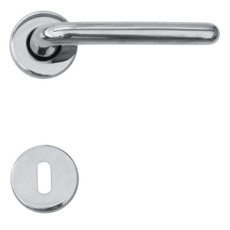 Poignée de porte pro firenze nickelé rosace barbe