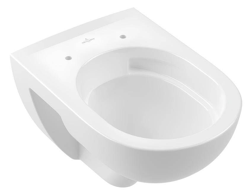 Hangtoilet Villeroy & Boch Targa rimless twistflush glanzend wit inclusief WC-bril