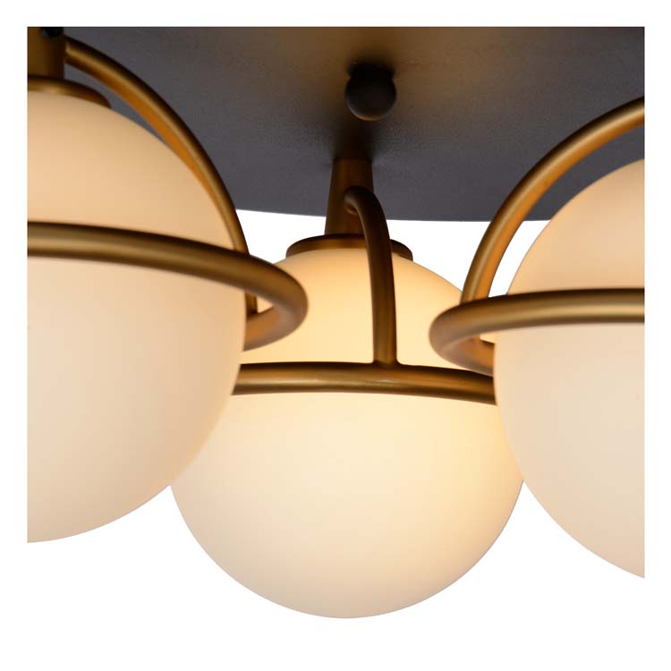 Lucide ISOBEL - Plafonnier Salle de bains - Ø 38 cm - 3xG9 - IP44 - Noir