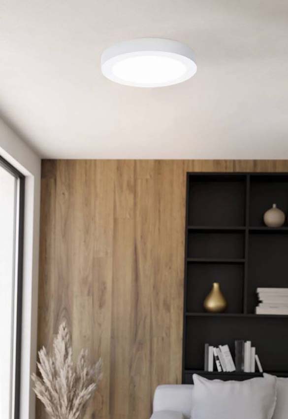 Plafonnier rond wit LED 22,5 cm 18,5W 2050 lumen 3000K