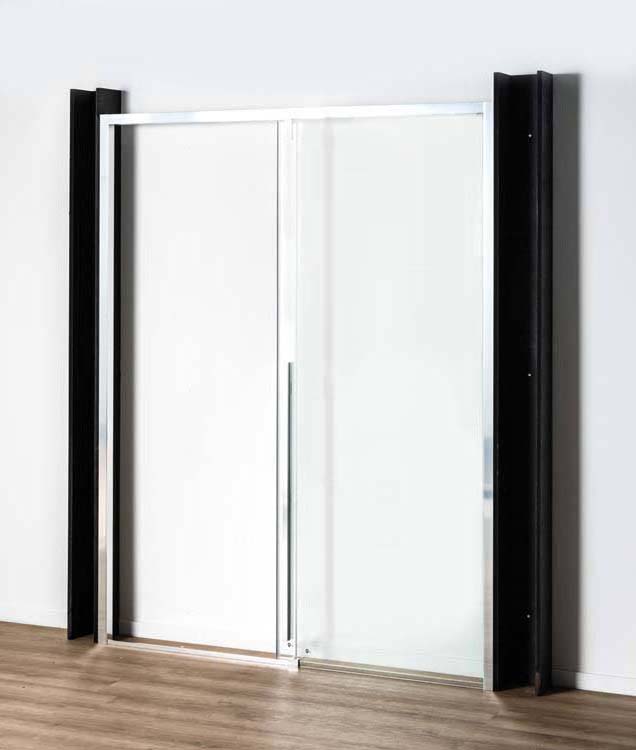 Doucheschuifdeur Ulrich chroom 136-140x200cm