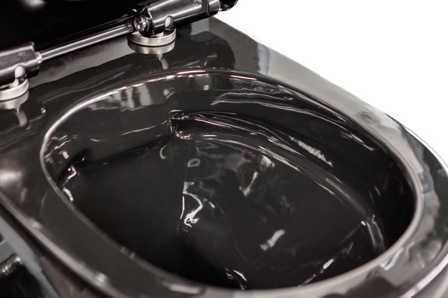 Hangtoilet Gary rimless zwart verkort