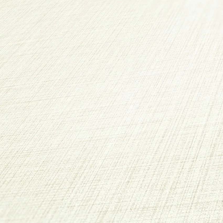 Vinyle sur papier peint intissé structure lin blanc/gris clair 0,53x10m