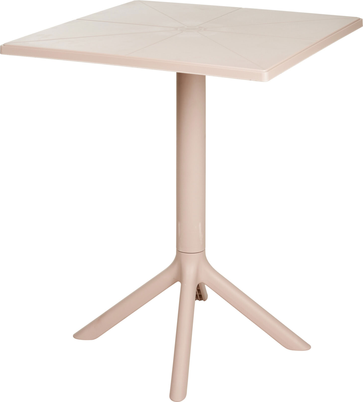Table de jardin polypropylène beige 60x60x75cm