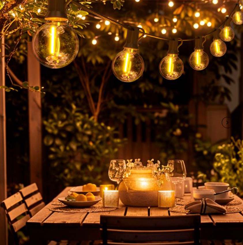 Partylamp - Warm wit - 30m - Dimbaar - 2700K - LED geïntegreerd - 50 lampen