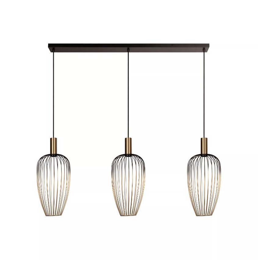 Lucide Vibes Aurelie - Suspension - 3xGU10 (MR11) - Or