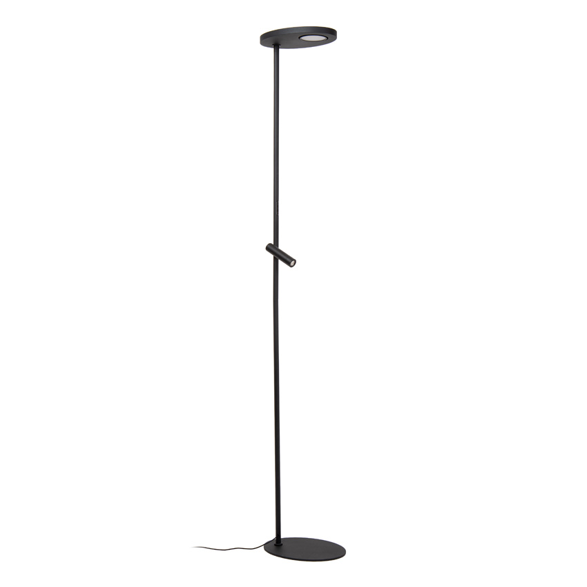 Lucide Essential Ortolan - Lampadaire - LED Dimmable - CCT - 2700K/4000K - Noir