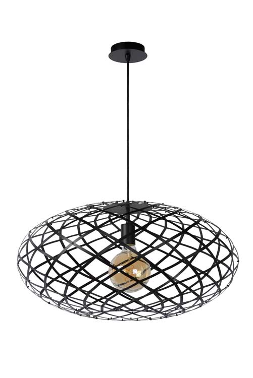 Lucide WOLFRAM - Suspension - Ø 65 cm - E27 - Noir