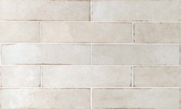 Carrelage mural Beccy Oatmeal greige brillant 6x24,5cm