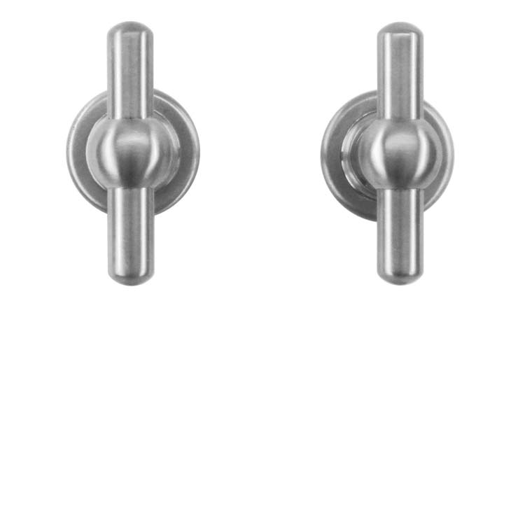 Poignée de porte pienza modèle vieux T+T look inox sans rosace