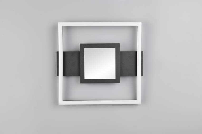 Plafonnière - Zwart - 35x33x5cm - LED - 1x16W - 3000K