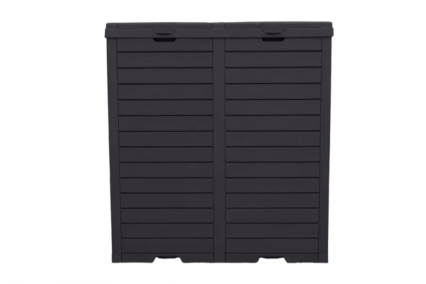 Poubelle d'extérieur anthracite double