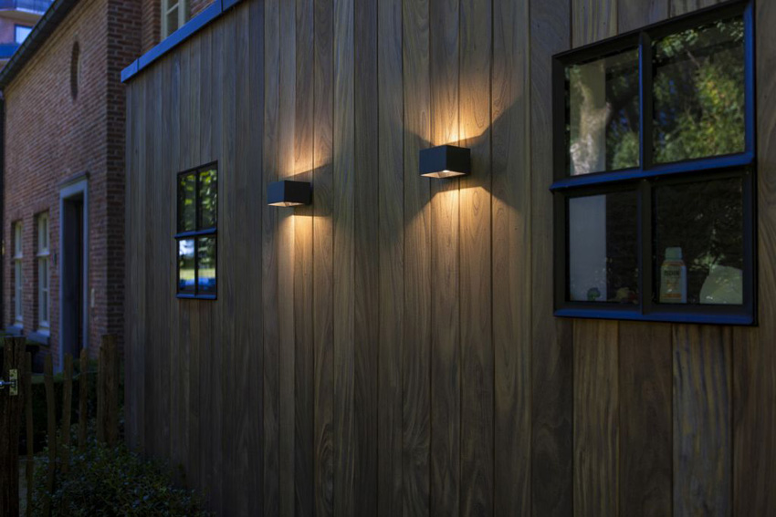 Applique murale extérieur - gris foncé - 14,6x7,5x9,4cm - LED - 1x10,5W - 4000K - IP54 - détecteur de mouvement