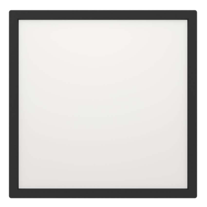 Plafonnier - Noir - 29x29cm  - LED - 1x14W - 2700-6500K - IP44