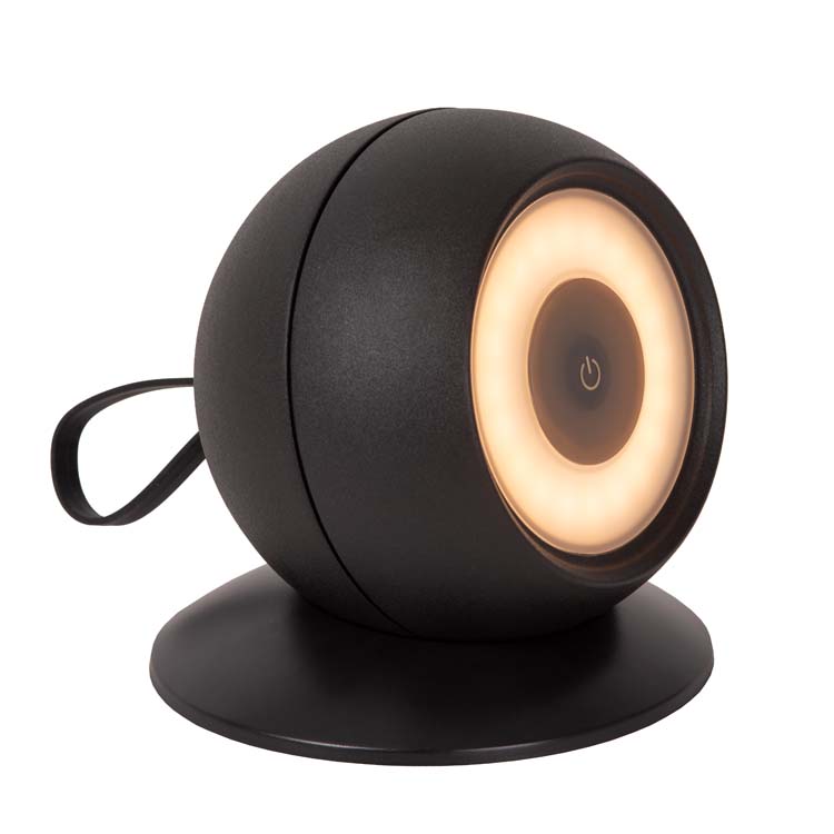 Wandlamp binnen/buiten - zwart - dimbaar - LED 1x2W - 3000K - IP54 - magnetisch - oplaadbaar