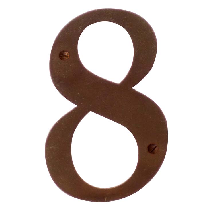 Numéro de maison pro 8 rouille