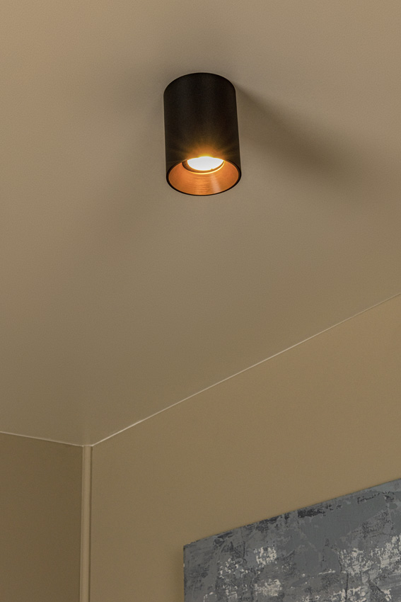 Lucide Essential Gerti - Plafondspot - Ø8cm - 1xGU10 (MR16) - Inclusief omwisselbare ringen - Zwart