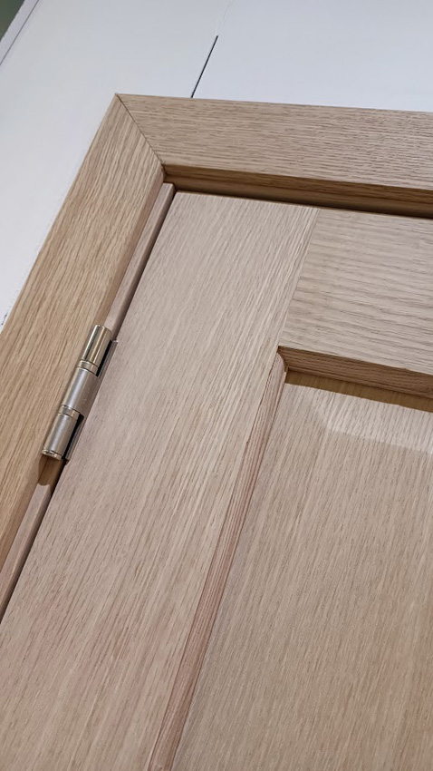 Porte intérieure complète Chambord placage chêne 201,5x63cm aggloméré tubulaire réversible + châssis 16,5cm