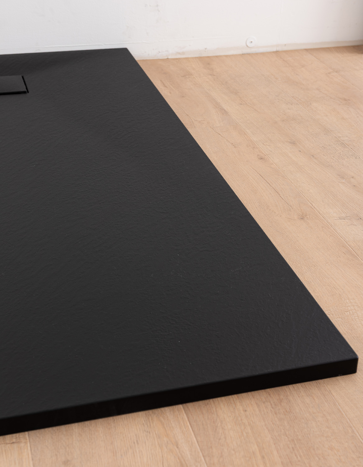 Douchebak Moby SMC mat zwart leisteenlook 140x80cm