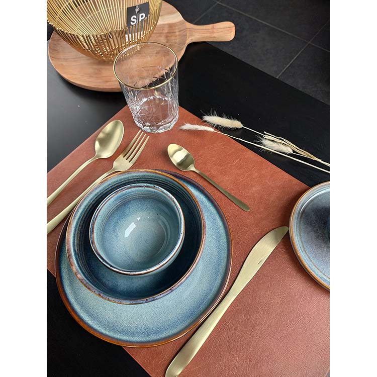 Assiette plate Duna bleue D21 cm
