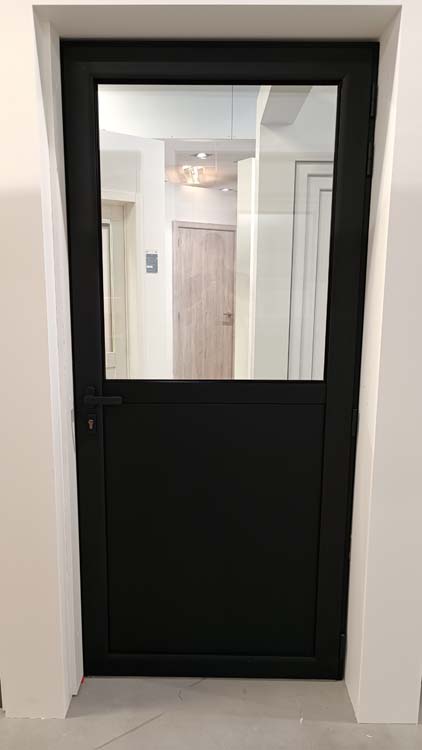 Buitendeur alu Aveiro zwart L 960X2180 mm
